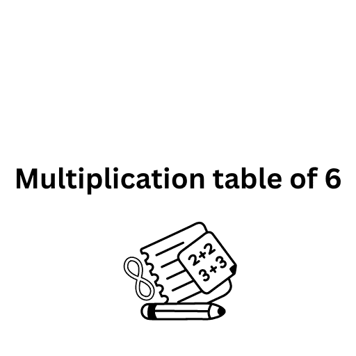 Multiplication table of 6